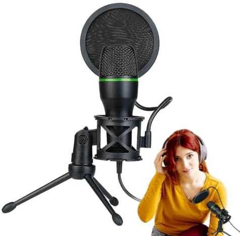 Yhsioaklo Podcast mikrofonkit, USB-strömningspaket, Plug and Play