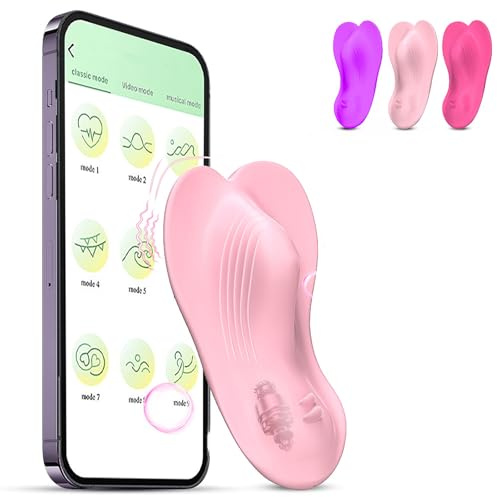 Vibrator Mit 9 Vibrationsmodi Tragbarer G Punkt Vibrator Für Frauen APP Steuerung Leiser Klitoris Stimulator Sex Spielzeug Für Die Paare Dildo LZYLWC （Lila）