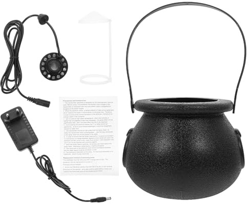 Brumisateur avec Chaudron de Sorcière LED Noir en Plastique