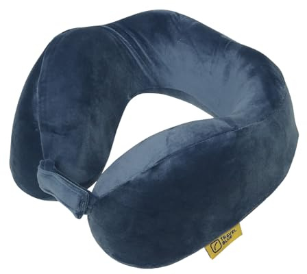 Travel Blue Tranquillity Oreiller de voyage - Coussin Avion Ergonomique en Mousse à Mémoire de Forme Haute Densité pour Maintien du Cou - Coussin de Voyage en Polyester Support pour Tête, Cou, Colonne