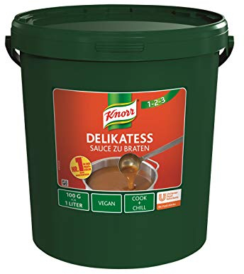 Knorr Delikatess Sauce zu Braten (Gravy) (ideal pur als Bratensoße, Soßenbinder und zum Verfeinern von Bratensaucen), 1er Pack (1 x 10 kg)