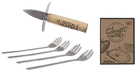 Coffret HUITRES Couteau et Fourchette X4