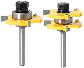 Pilang Zxxin-Peu de Fraise, Jeu de rainure de rainure de rainure à Joint de routeur de rainure de rainure de rainure de 5/4 Pouce de 6mm 1/4 Pouce Accessoires (Cutting Edge Length : 6.35mm Shank)