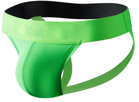 Faringoto Ropa interior masculina con tirantes Bañadores micro mini tipo slip/braguita Calzoncillos suaves y modernos, verde, M