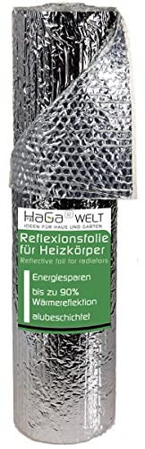HaGa® Pellicola riflettente per termosifone, 0,6 m x 6 m, termoisolante