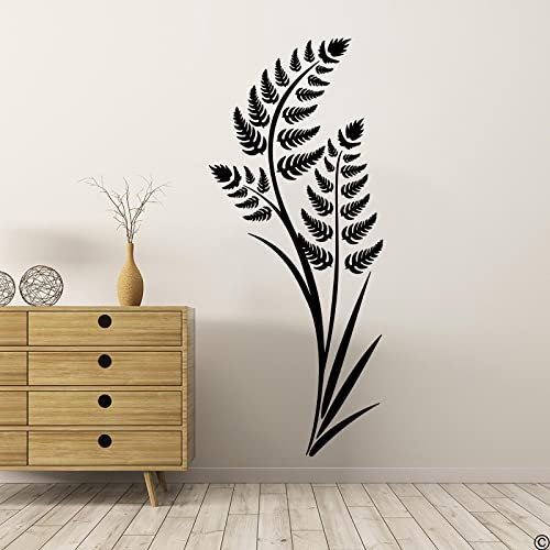 Farn Baum Blumen Wandaufkleber Badezimmer WC Pflanze Wand Decals Kinder Zimmer Vinyl Dekoration 78cm x 33cm