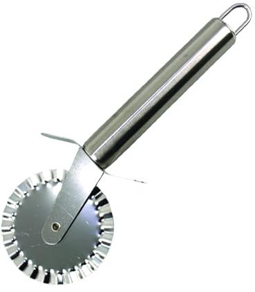PARENCE - Pizza Roulette - Cortador de masa y pizza en acero inoxidable resistente - Corte de pizza de 19 X 6,5 CM - Percha de fácil almacenamiento
