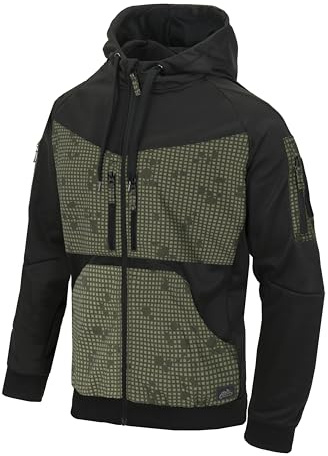 Helikon-Tex Herren Rogue Hoodie Full Zip Schwarz/Desert Night Camo Größe M