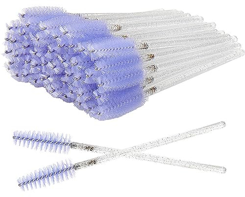200 Stück Einweg Wimpernbürsten, Wimpernverlängerung bürste Augenbrauen Applikator, Make-up Tool Kosmetikpinsel Kit, Mascara bürstchen für Beauty-Salon, Hausgebrauch Eyelash Brush,Hellviolett