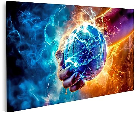 islandburner Bild auf Leinwand Handball Ball Spieler S Hand Energie Kraft Schnelle Bewegung Bilder Wandbilder Poster JDOZ-1K