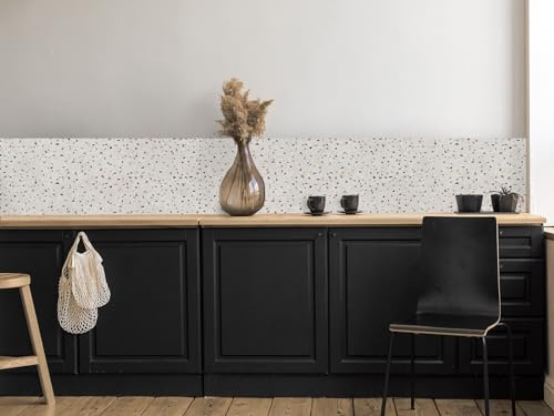 CAMELEO Crédence cuisine adhésive vinyle imitation terrazzo M1, 200 x 40 cm - Convient aussi comme adhésif décoratif pour meuble - résistant et imperméable