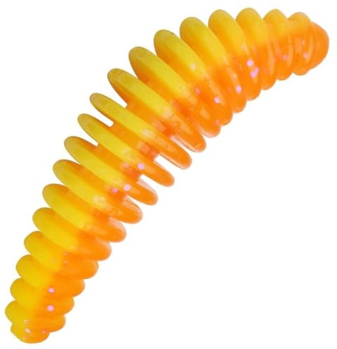 Berkley PowerBait Power Pupa - Forellenköder, Länge/Packungsinhalt:45mm / 8 Stück, Farbe:Fluo Orange/Sunshine Yellow
