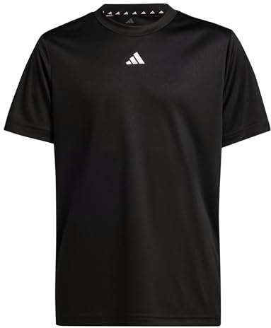 adidas Unisex Kids Train Essentials Logo Regular Fit Junior Shirt, Black/White, 5-6 Years