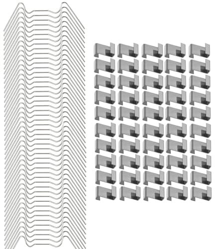 100pcs Glass Support Clips for Greenhouse - Polycarbonate Glazing Z and W Retaining Spring Window Clips