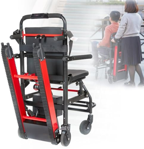 FANGZHL Treppensteig-Rollstuhl,Treppenlift,Elektrischer Treppenliftstuhl,Treppensteiger Elektrisch,Treppenmobilitätshilfe,Sichere Belastung 165 Kg/373 Lbs A