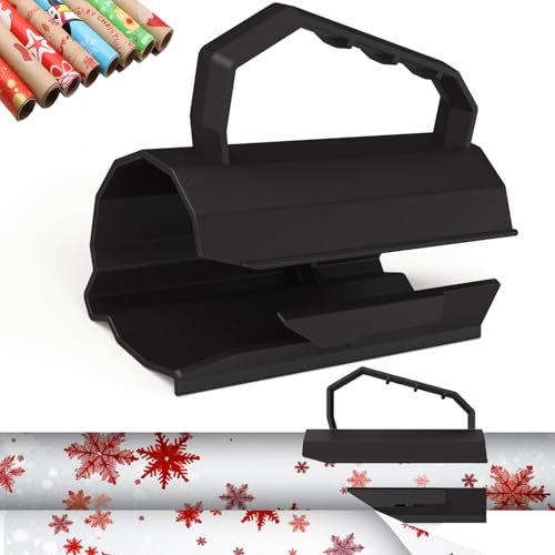 Geschenkpapier Schneider, Weihnachtlicher Papierschneider, Geschenkpapier Schneider für Rollen, Wrapping Paper Cutter, Sliding Geschenkpapier Cutter, für Weihnachten, Geburtstag, Halloween