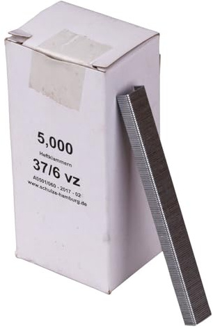 6 mm Heftklammern 37/6 Geräte-Typ Rapid 19 + 23 mm und Heftpistole F7 VZ08, 5000 Stück