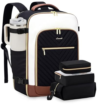 LOVEVOOK Handgepäck Rucksack Flugzeug 40L Reiserucksack Damen Groß 18 zoll Laptop Reisetasche Wasserdicht Travel Backpack Women Weekender Carry On Duffle Bag Cabin Luggage Set für Reise Business