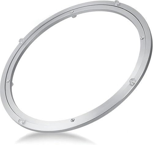 HOTAPEPU Lega Alluminio Lazy Susan Cuscinetto da Tavolo, Antiscivolo Antiruggine Silenzioso Girevole da Tavolo Cuscinetto, Impieghi Gravosi Piatto Rotante Base, per Tavolo/TV/Display