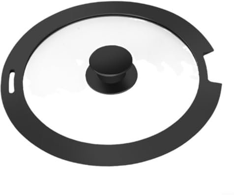 Tapa de silicona con vidrio templado resistente al calor para ollas de 18, 20, 26 cm, diseño antiderrames con agujeros de vapor, accesorio de cocina fácil de limpiar, negro, blanco (A 20 cm)