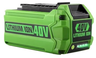 Baterías de 40 V, 6 Ah, de Iones de Litio, de Repuesto for cortacéspedes y Herramientas eléctricas, compatibles con GreenWorks G-MAX.(1pcs)