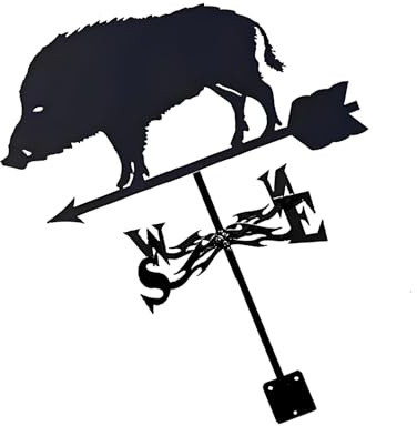 Wsdsgz Windfahne Für Den Außenbereich Edelstahl Rostschutz Wetterhahn Schweine Richtungsanzeiger Für Öffentliche Grünflächen Landschaftsrichtungsschild