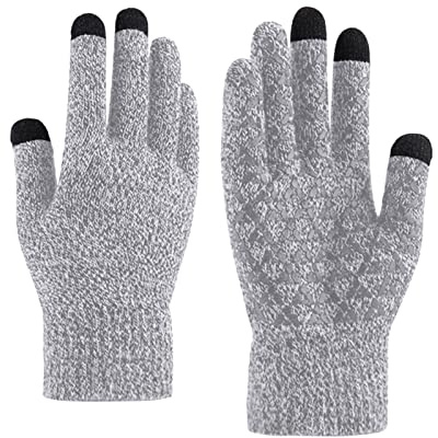 Generisch Dünne Stoffhandschuhe Touchscreen für Damen, warme Winterhandschuhe Spitzenhandschuhe Creme (White, One size)