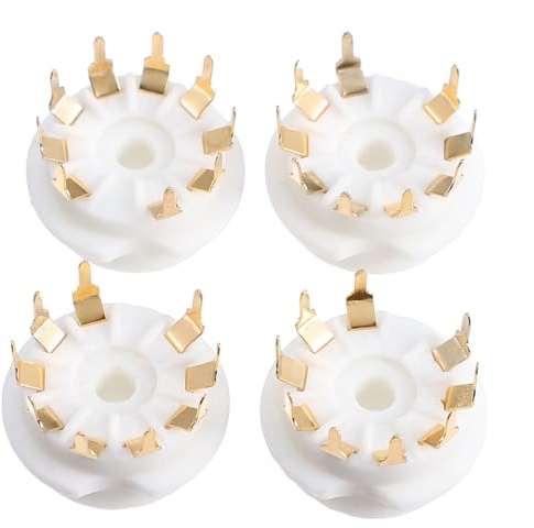 GAROZATION Base per Tubo a Vuoto a 9 Pin in Ceramica Placcatura Oro 4 Pezzi per Forniture Audio Compatte e Installazione Rapida