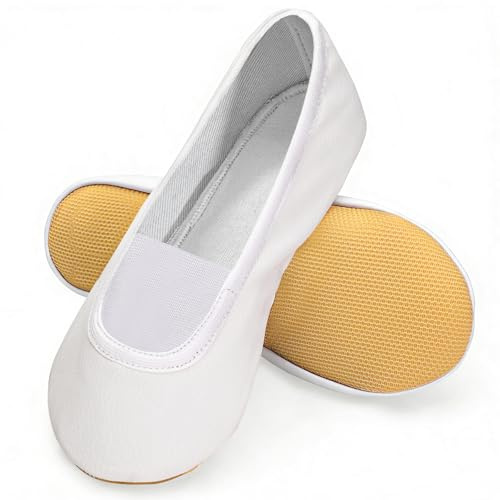 Aiseyi Zapatillas de deporte para niñas y niños, antideslizantes, suela Oxford, zapatillas de gimnasia, para niñas y mujeres, 100 % algodón, forro de piel, con cuello elástico para gimnasia