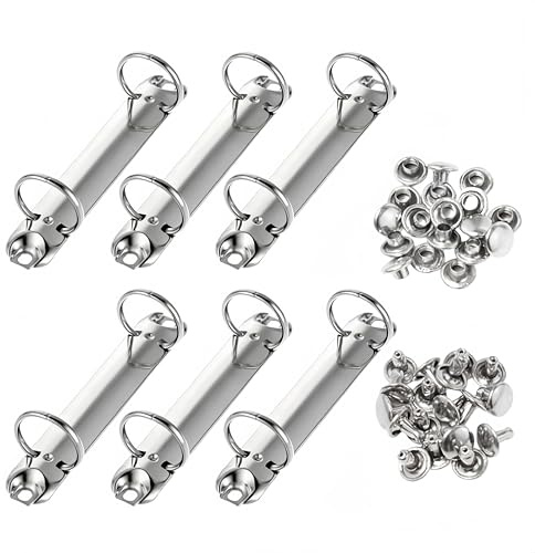 2 anelli meccanismo, 6 clip in metallo a forma di O, 2 anelli di ricambio, clip in metallo, per raccoglitori fai da te
