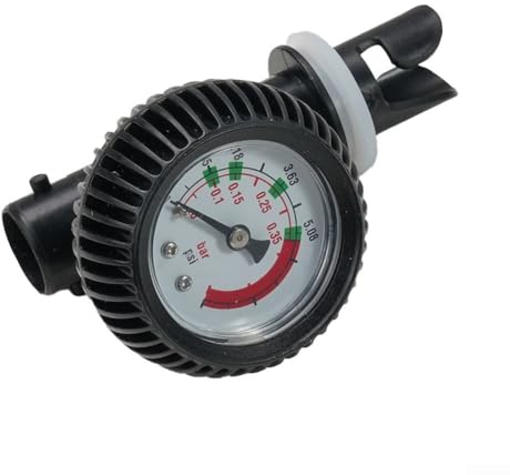 Lufttrycksmätare PSI barometer med termometer och ventil för uppblåsbar båt för kajak kanot, flottning, sportartiklar, digitala siffror, gummi, pansarfodral, bärbar storlek