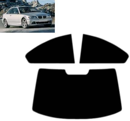 Tintcom.com Passgenaue Tönungsfolie für 3er E46 2-Türen Coupe 1999-2005 Heck/Seitenscheiben (20% Schwarz)