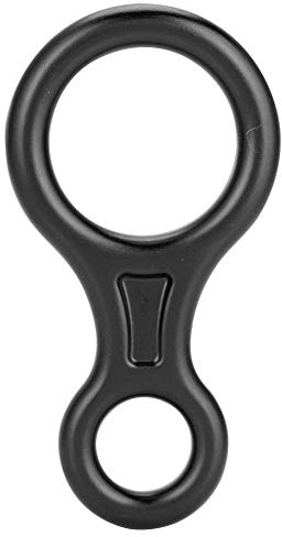 Alomejor Descensor de 8 Anillos 35KN Escalada Descensor Rescate Fuerte Seguro Descensor para Escalar Escalada de Cuerda de Descenso de Cuerda de Rappel