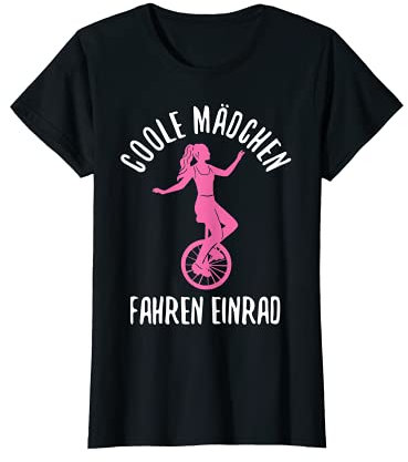 Coole Mädchen Fahren Einrad Vintage T-Shirt