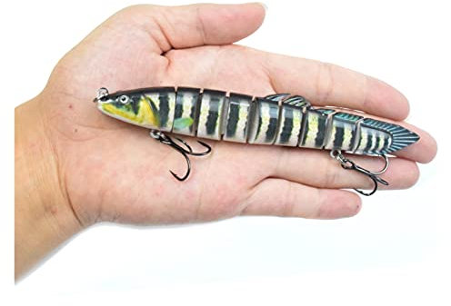 caihuashopping Kunstköder Aal Fischereiköder Hart Künstlicher Köder Minnow Sinkende Angeln 9 Gelenkte Swimbait Angelgerät 13cm Kunstköder Gummifische (Color : CC54-02)