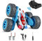 Kiztoys® Ferngesteuertes Auto, 90 Min Spielzeit, 2.4Ghz Doppelseitig 360° Drehbare RC Stunt Crawler mit Scheinwerfern, 4WD Off Road Drift RC Auto Spielzeug Geschenke für Jungen 6-12 Grün