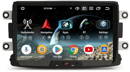 4GB+64GB 8-Core Android 14.0 DAB+ Car Stereo GPS Radio for Dacia Sandero Logan Dokker Lodgy Duster 2012-2020 Satnav Support Wireless CarPlay Android Auto Bluetooth WiFi 4G DSP CANBus USB Camera 8 Inch