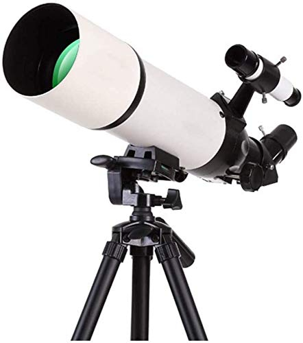 Teleskope für Astronomie-Erwachsene, Teleskope für Astronomie-Anfänger, 45-Grad-Zenitspiegel, 80 mm großer Durchmesser, 5 x 24 Sucher, Teleskop für Kinder mit Rucksack un