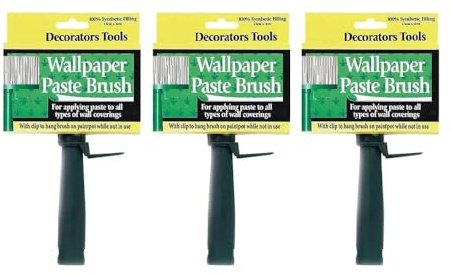 PHG Amazing Wallpaper Paint Brush – Premium Paint Brush Set for Home Decor – Paint Brush for Furniture and Wall Trim | Durable Shed Paint Brushes (Pack of 3, Wallpaper Paste Brush)
