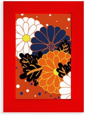 Farbige Dekoration Blumen Chrysanthemen Bild Display Kunst Rot Fotorahmen