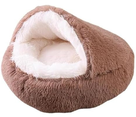 SWZEC HABOZ GoHöhle - Ergonomische Hundehöhle für gelenkschonende Schläfchen (40cm,Braun)