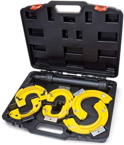 Autojack Strut Spring Compressor Kit, Interchangeable Fork Strut Coil Extractor Car Springs Removal Tool Set