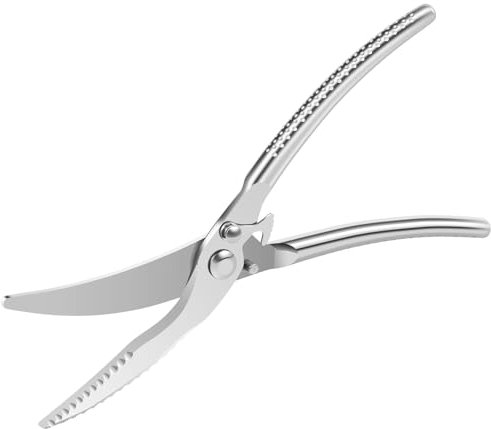 27cm Küchenschere Edelstahl Haushaltsschere Multifunktion Spülmaschinenfest Geflügelschere Profi Fleischschere für Geflügel und Gemüse