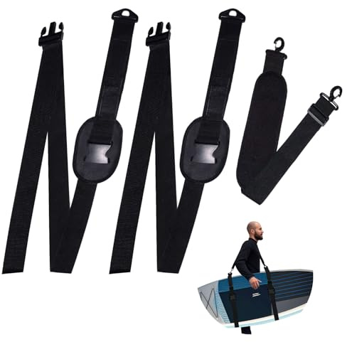 Primasage Sup Tragegurt, Tragbarer Paddle Board Carry Strap, Verstellbares Sup Board Tragegurt für Surfbretter, Paddleboards, Longboards, Kajak und Kanu