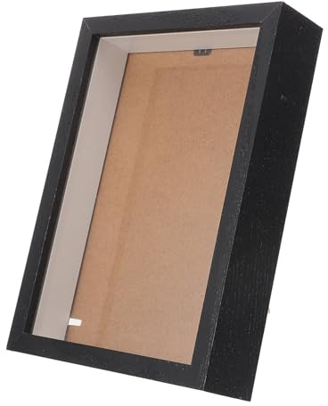 JECOMPRIS Cuadros de fotos Piggy Bank seguro caja seguridad colgador cuadros caja de almacenamiento de dinero artículos con compartimentos ocultos Secret Safe cajas de dinero de madera Negro