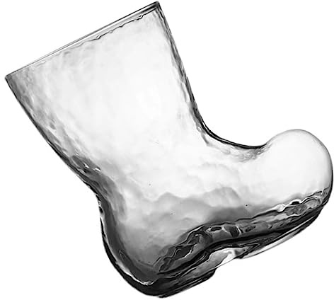 GLEAVI Boot Glass Beer Mug Creative Boot Shape Drinking Cup for Parties Unique Glass Beverage Mug for Friends Family Odorless Design