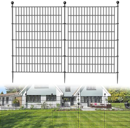 Cachpib Gartenzaun Metall Steckzaun Dekoration Gitterzaun Für Garten Hundezaun Garten Zaun Gartenbeet Und Tierbarriere, Für Kaninchen, Hund, Hof