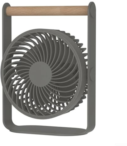Ventilateur de bureau USB avec trois vitesses réglables, flux d'air puissant et fonctionnement silencieux, conçu pour le refroidissement personnel au bureau, dans la chambre et pour la maison (gris