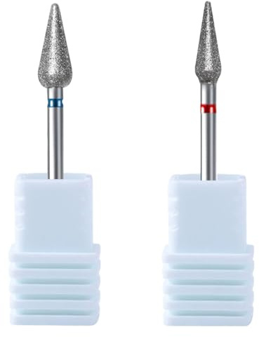 CATZUM 3/32 tum universal nagelslipspets i volframkarbid - finkornig (F) för nagelkonst och nagelkonst - transparent fodral ingår