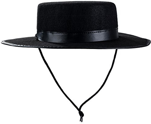 Tigerdoe spansk – Gaucho-hatt – Amish-hatt – svart platt topp Fedora kostym hattar